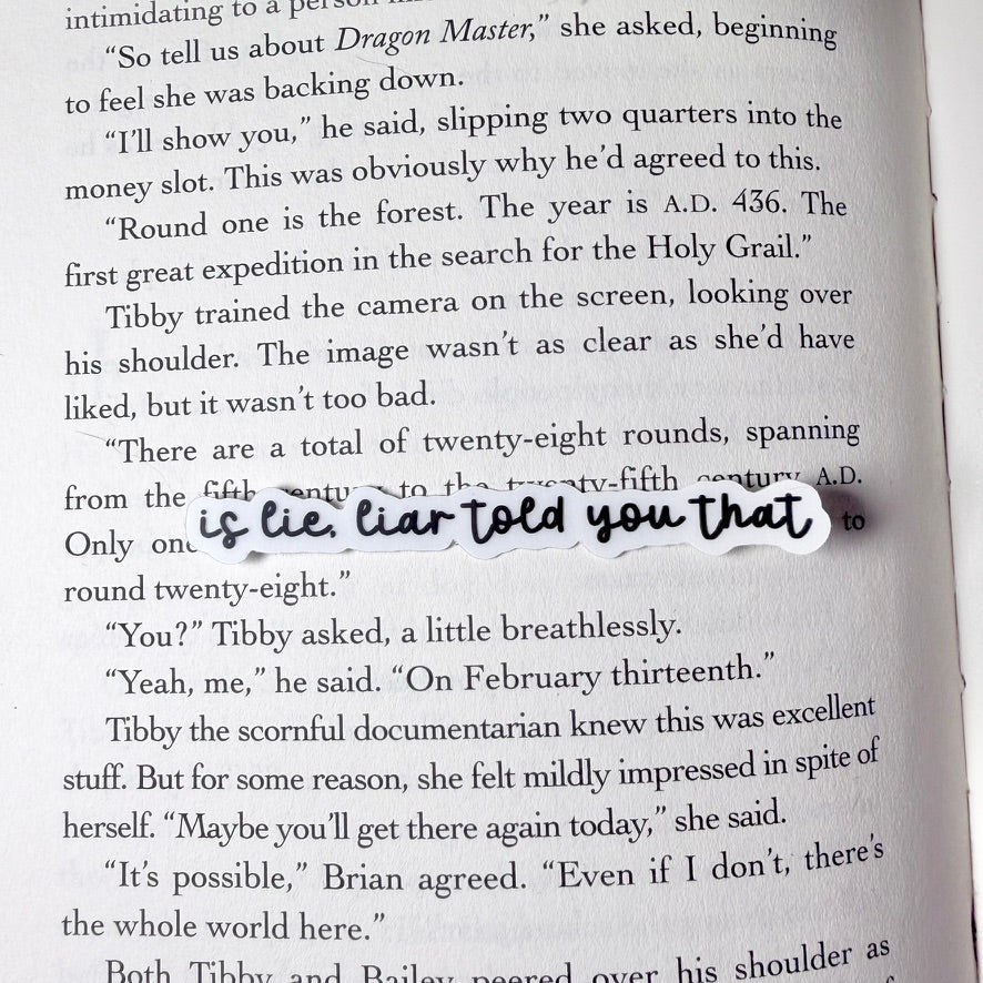 Hockey Romance"is lie, liar told you that" Clear Matte Sticker - Awfullynerdy.co