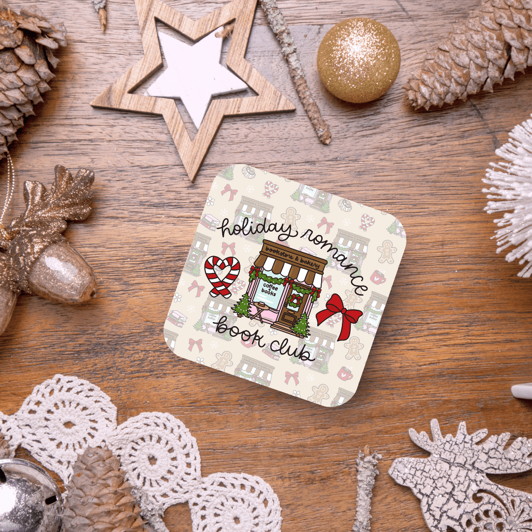 Holiday Romance Book Club Coaster - ONE Coaster - Awfullynerdy.co