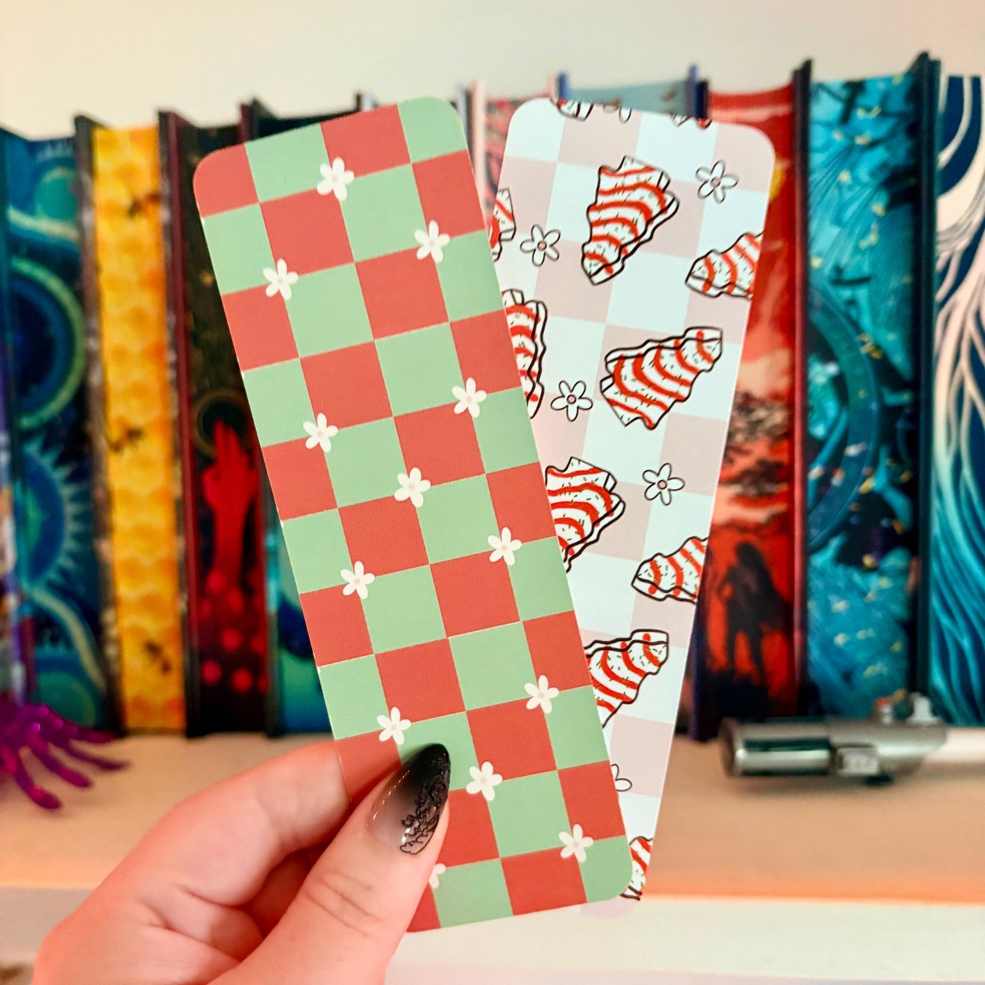 Holiday Snack Tree Dual - Sided Cardstock Bookmark - Awfullynerdy.co