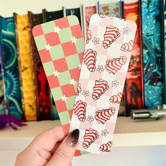 Holiday Snack Tree Dual - Sided Cardstock Bookmark - Awfullynerdy.co