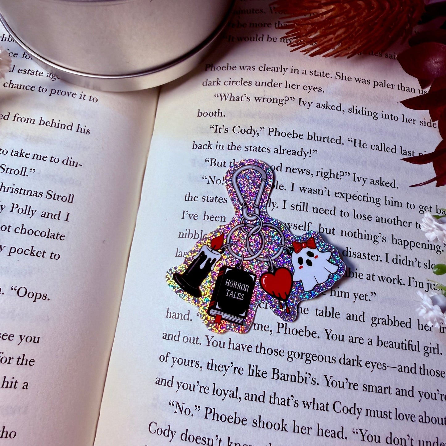 Horror Takes Keychain Crushed Glitter Sticker - Awfullynerdy.co