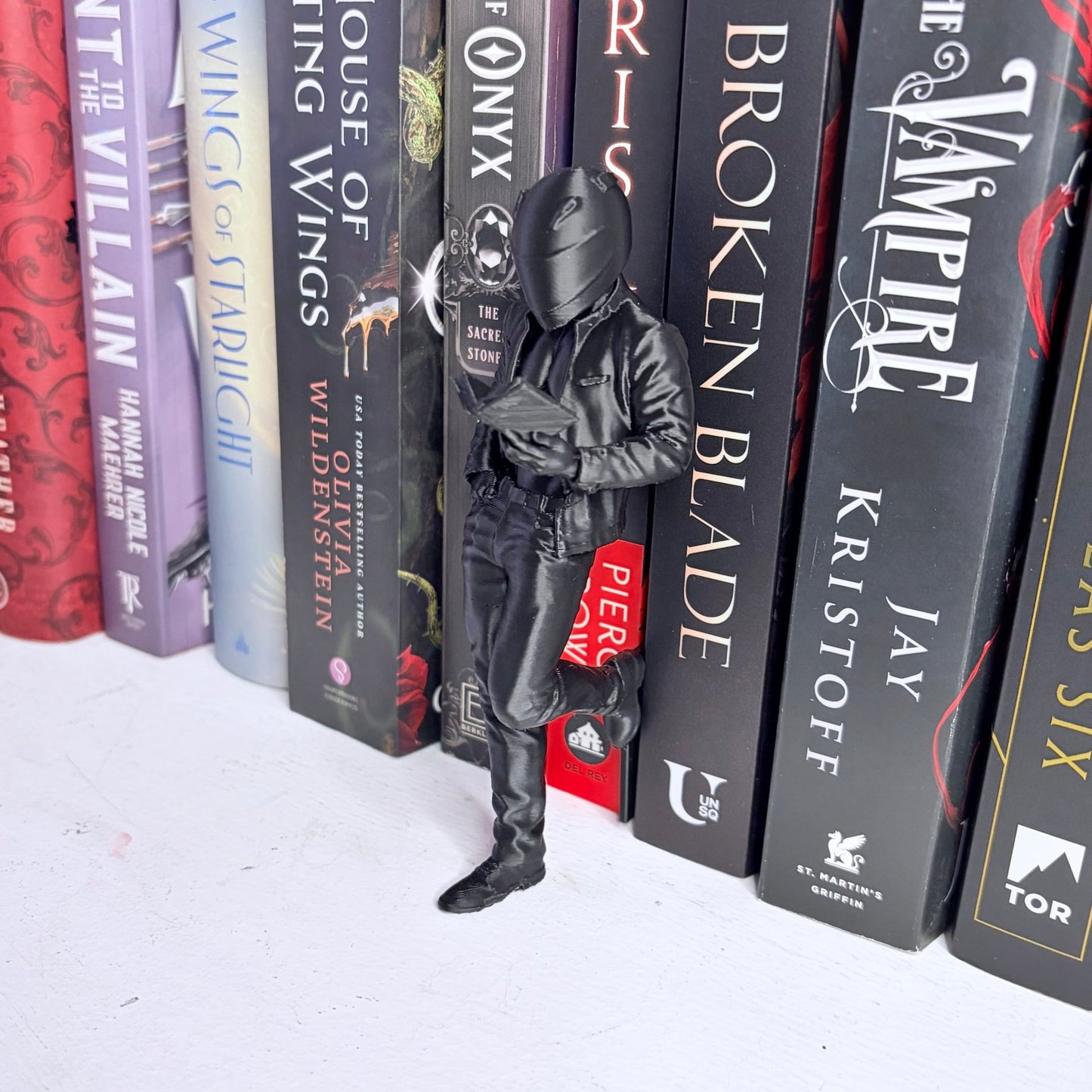 Hot Biker Reading Bookshelf Decor - Awfullynerdy.co