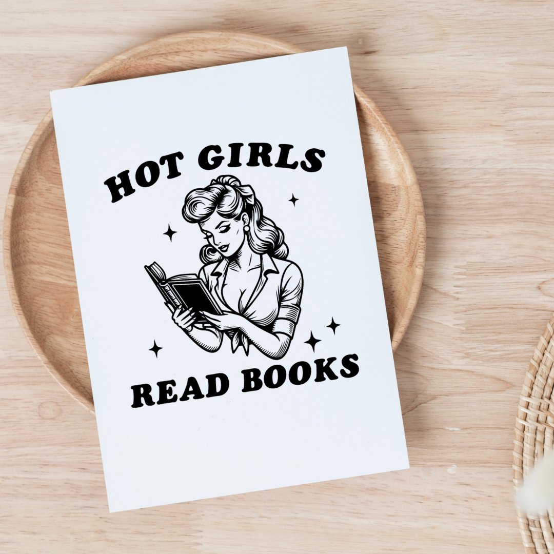 Hot Girls Read Books Greeting Card - Awfullynerdy.co