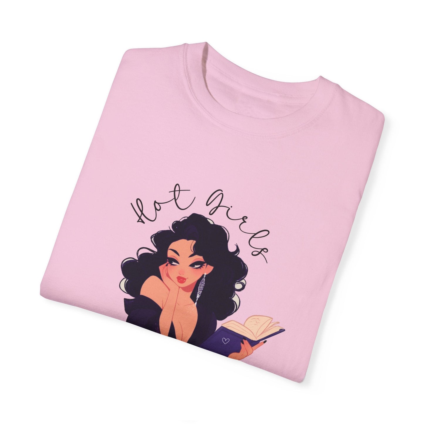 Hot Girls Read Literary Quote T-shirt, Book Lover Gift, Reading Shirt, Graphic Tee, Intellectual Apparel - Awfullynerdy.co