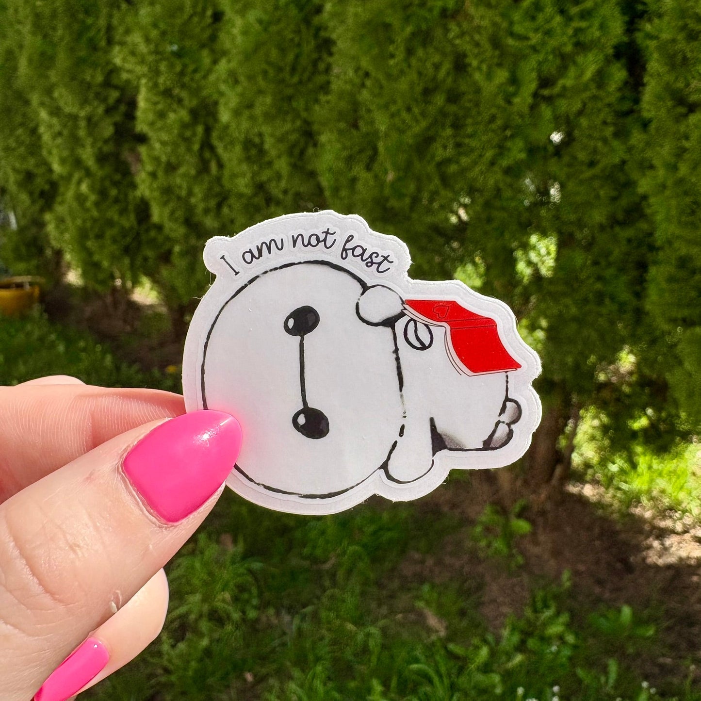 I Am Not Fast Matte Sticker - Awfullynerdy.co