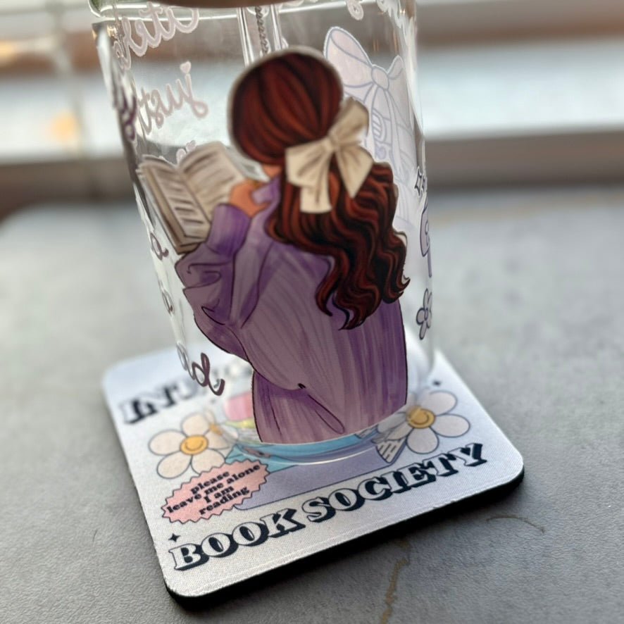Introverted Book Society Coaster - ONE Coaster - Awfullynerdy.co