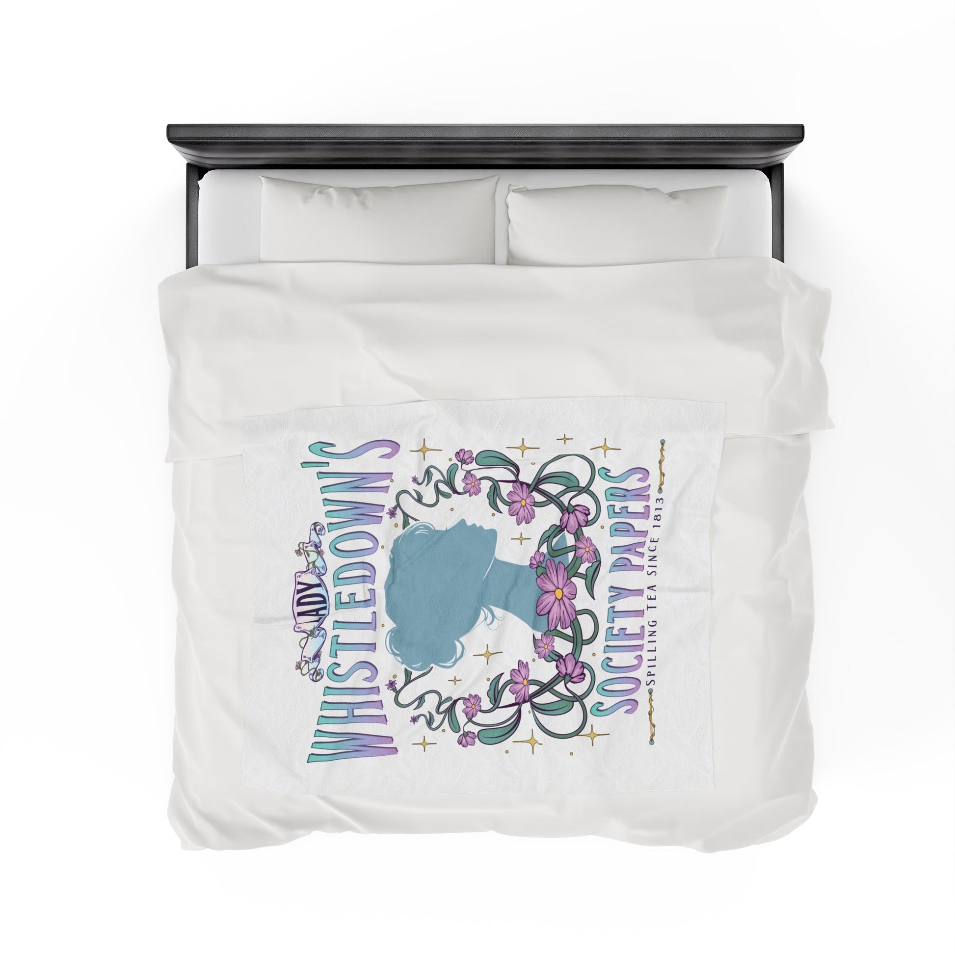 Lady Wistledown's Society Papers Velveteen Plush Blanket - Awfullynerdy.co