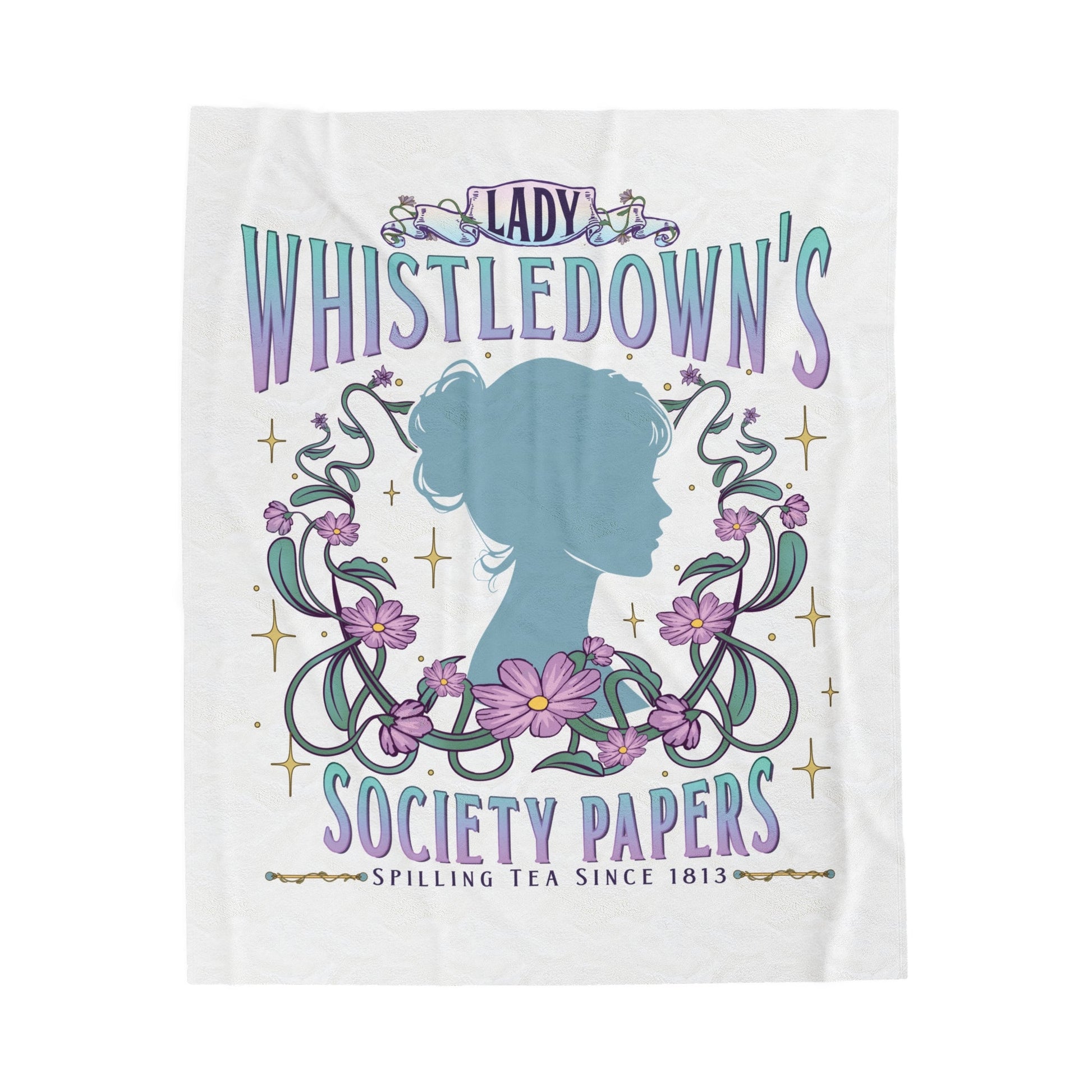 Lady Wistledown's Society Papers Velveteen Plush Blanket - Awfullynerdy.co