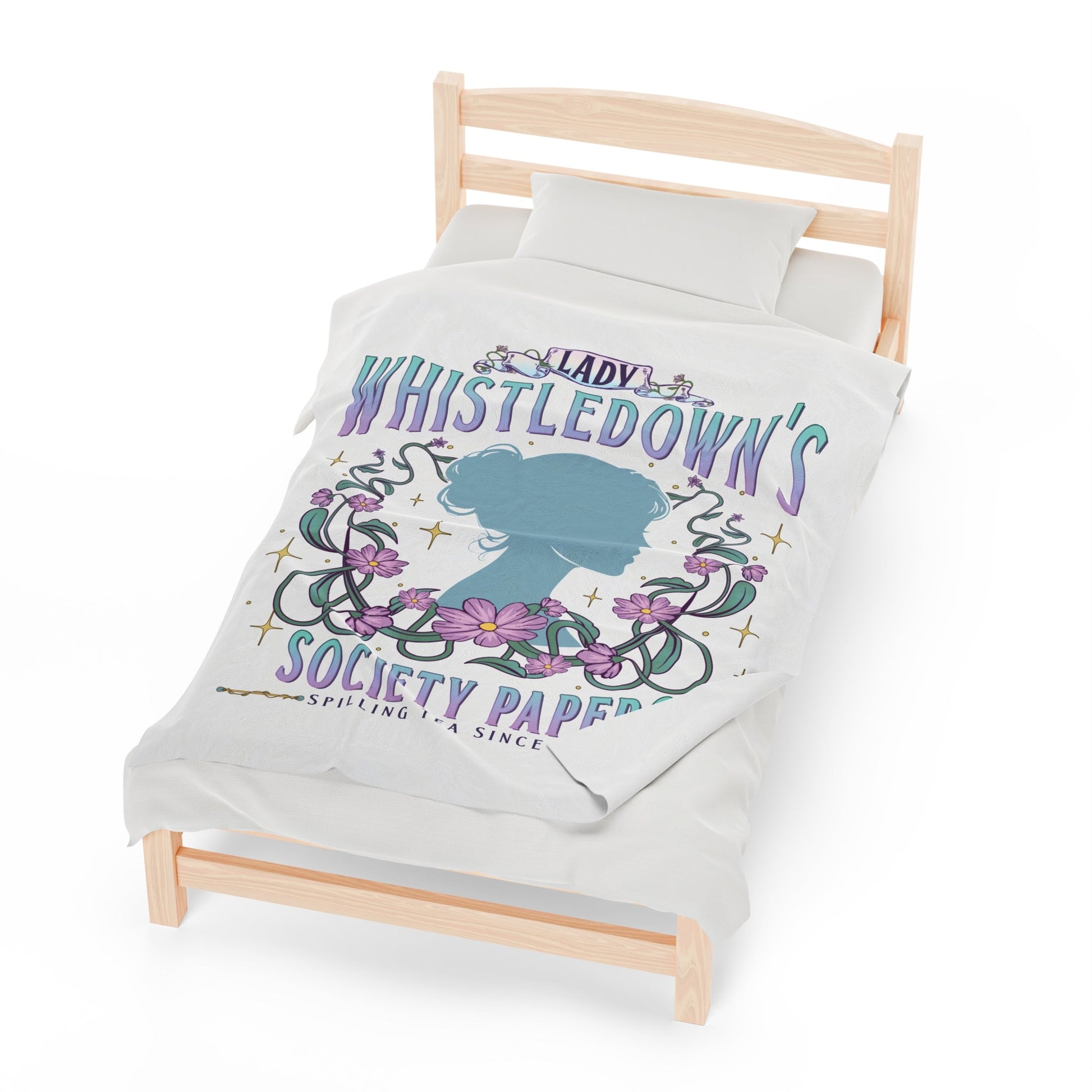 Lady Wistledown's Society Papers Velveteen Plush Blanket - Awfullynerdy.co
