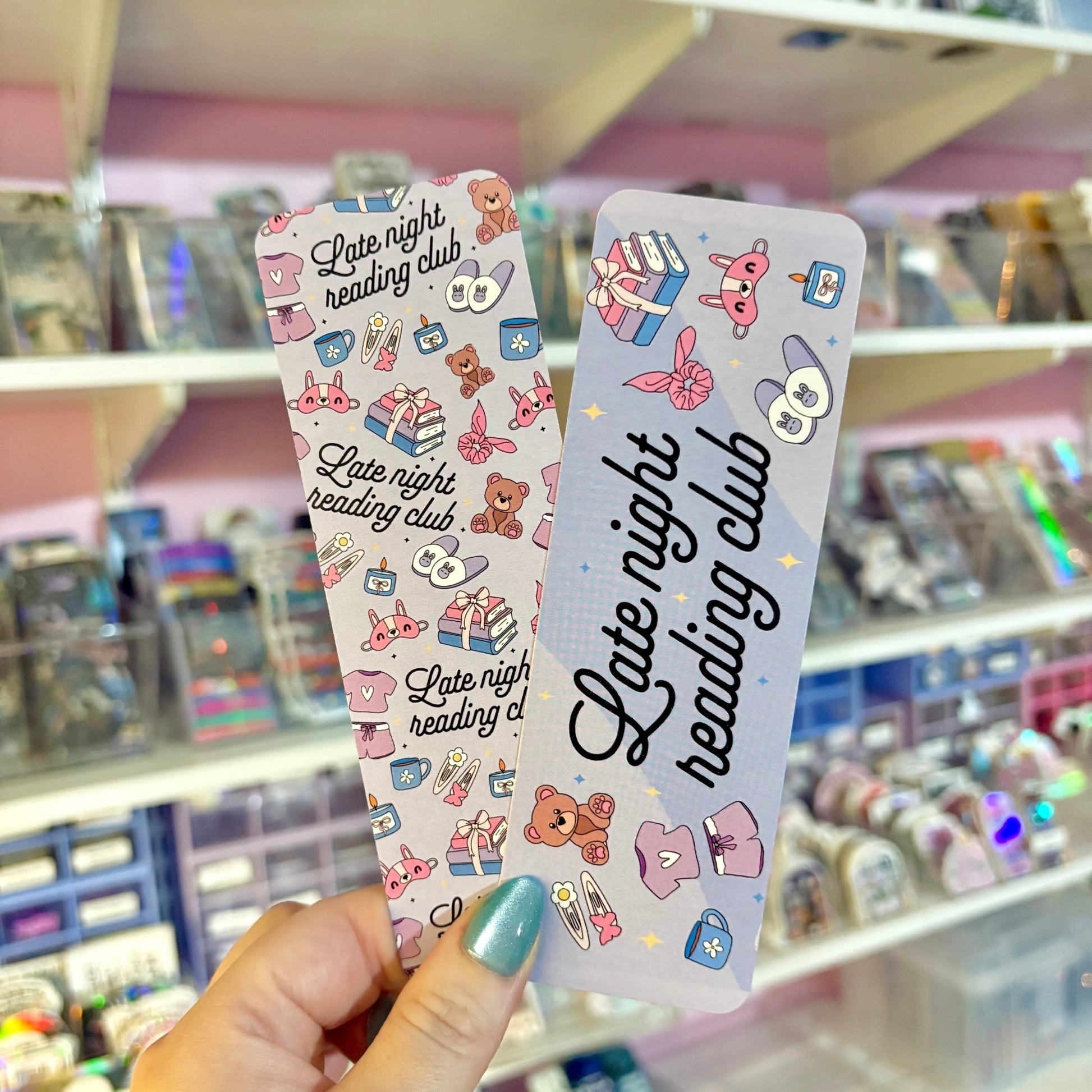 Late Night Readers Club Cardstock Bookmark - Awfullynerdy.co