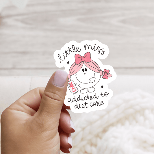 Little Miss Addicted to Diet Coke Sticker - Awfullynerdy.co