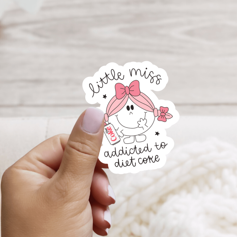 Little Miss Addicted to Diet Coke Sticker - Awfullynerdy.co