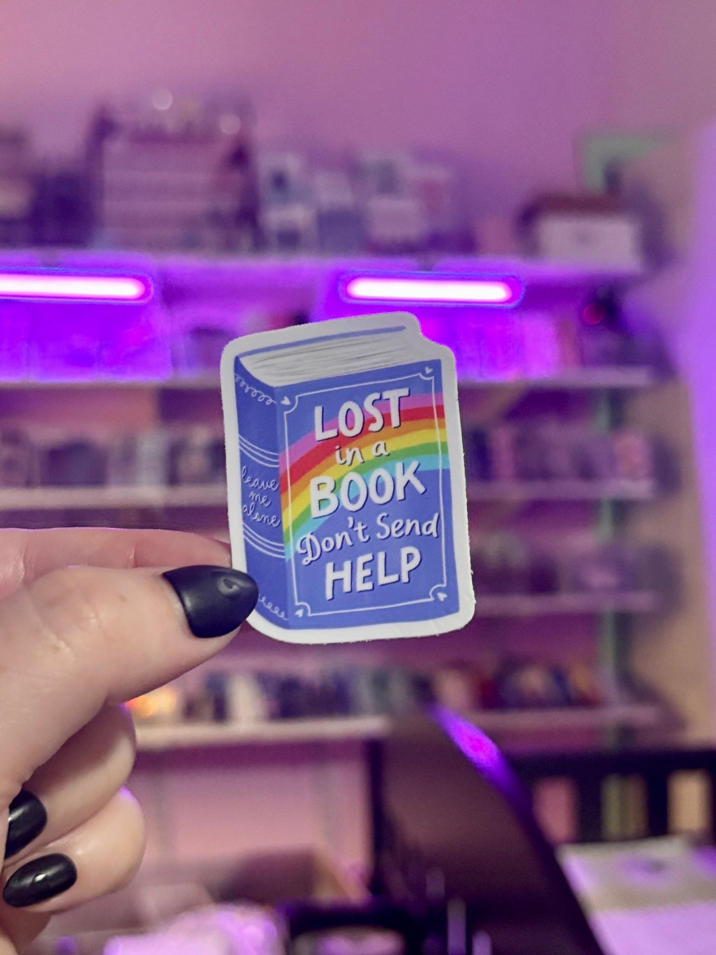 Lost in a Book Don't end Help Sticker - Awfullynerdy.co