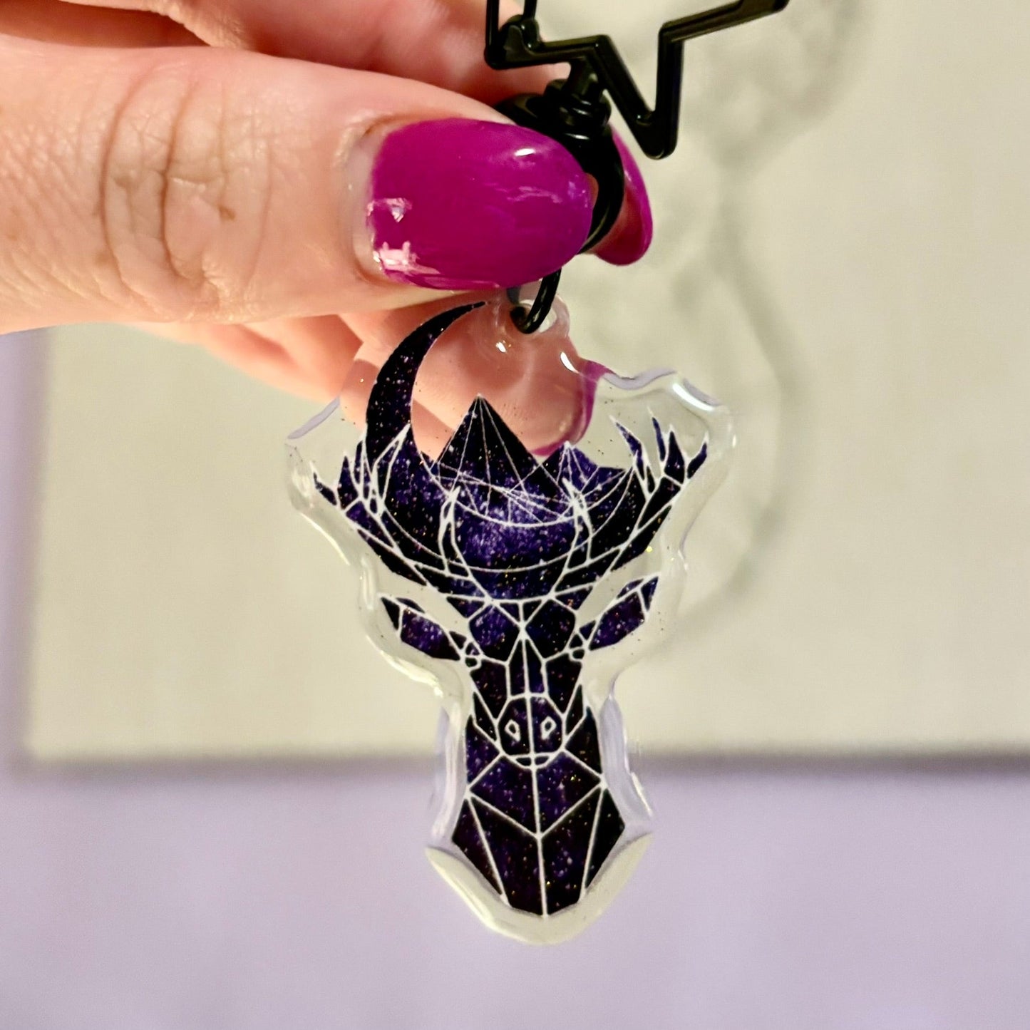 MAASiverse Symbols Sparkle Keychain Dual Sided Hook Clasp Keychain - Awfullynerdy.co