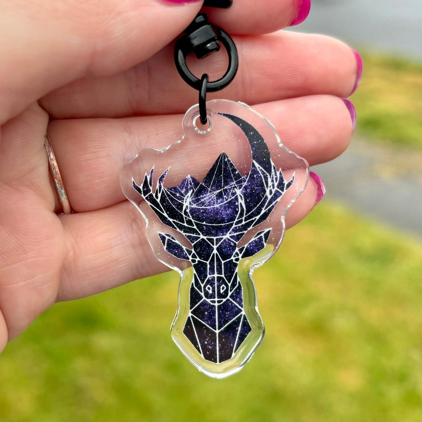 MAASiverse Symbols Sparkle Keychain Dual Sided Hook Clasp Keychain - Awfullynerdy.co