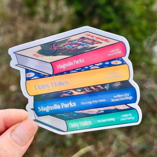 Magnolia Parks Bookstack Sticker - Awfullynerdy.co