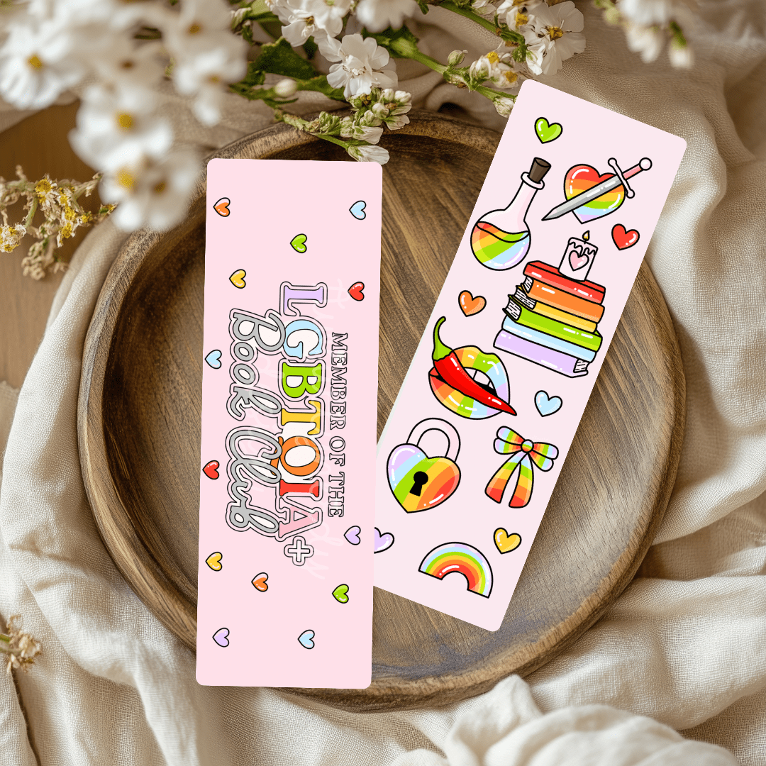 Member of the LGBTQ Book Club Dual - Sided Cardstock Bookmark - Awfullynerdy.co
