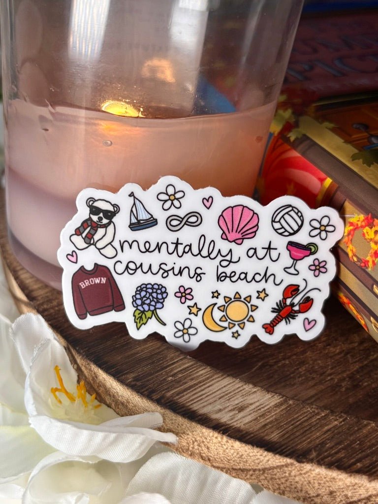 Mentally at Cousins Beach Sticker - Awfullynerdy.co