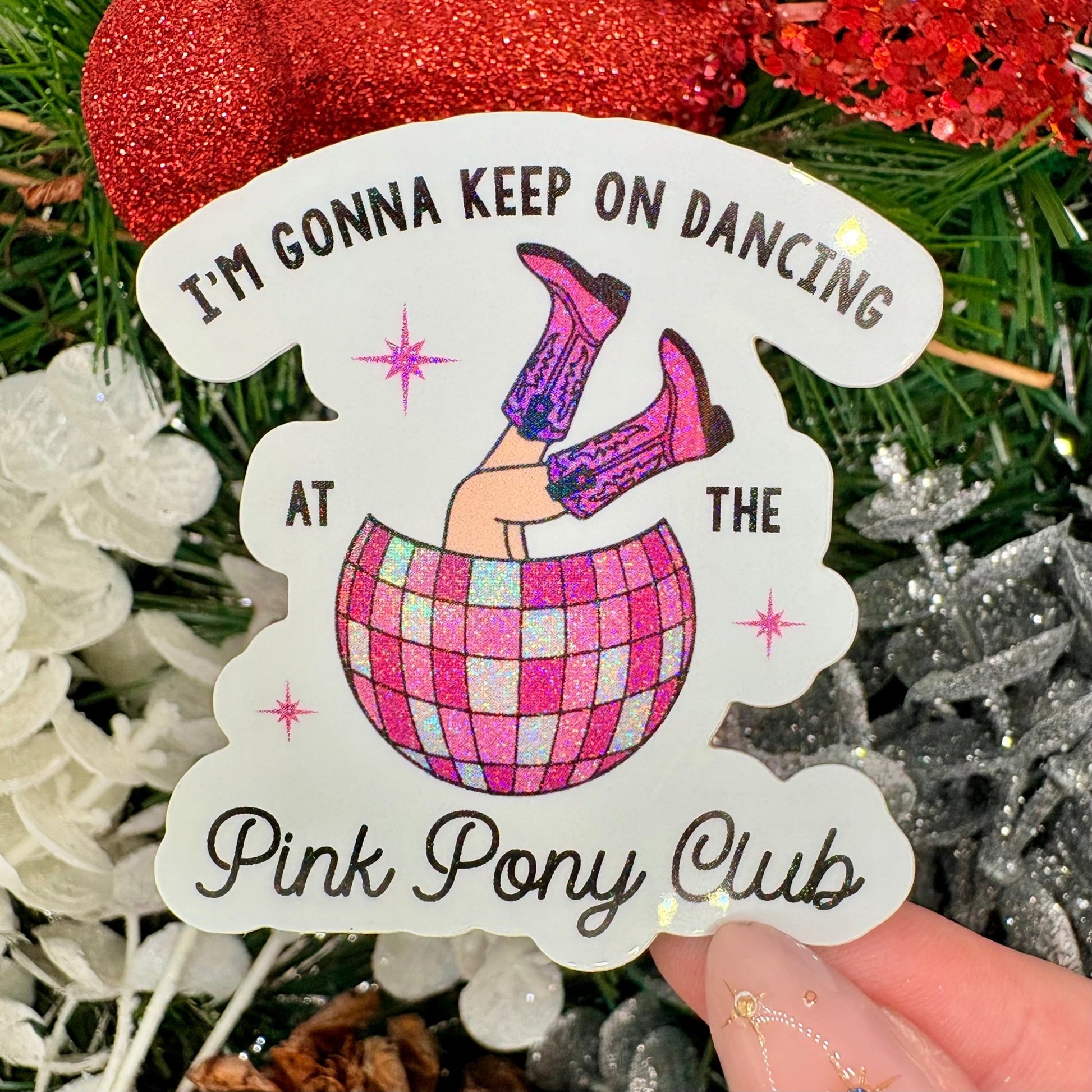 Pink Pony Club Crushed Glitter Finish Sticker - Awfullynerdy.co