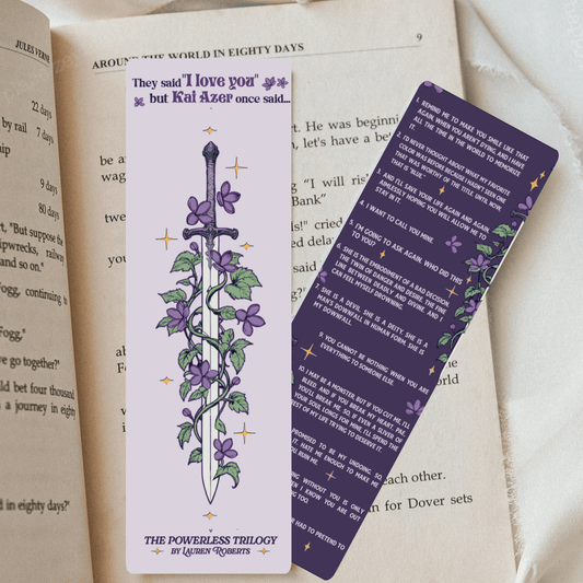 Powerless Kai Quotes inspired Dual - Sided Cardstock Bookmark - Awfullynerdy.co