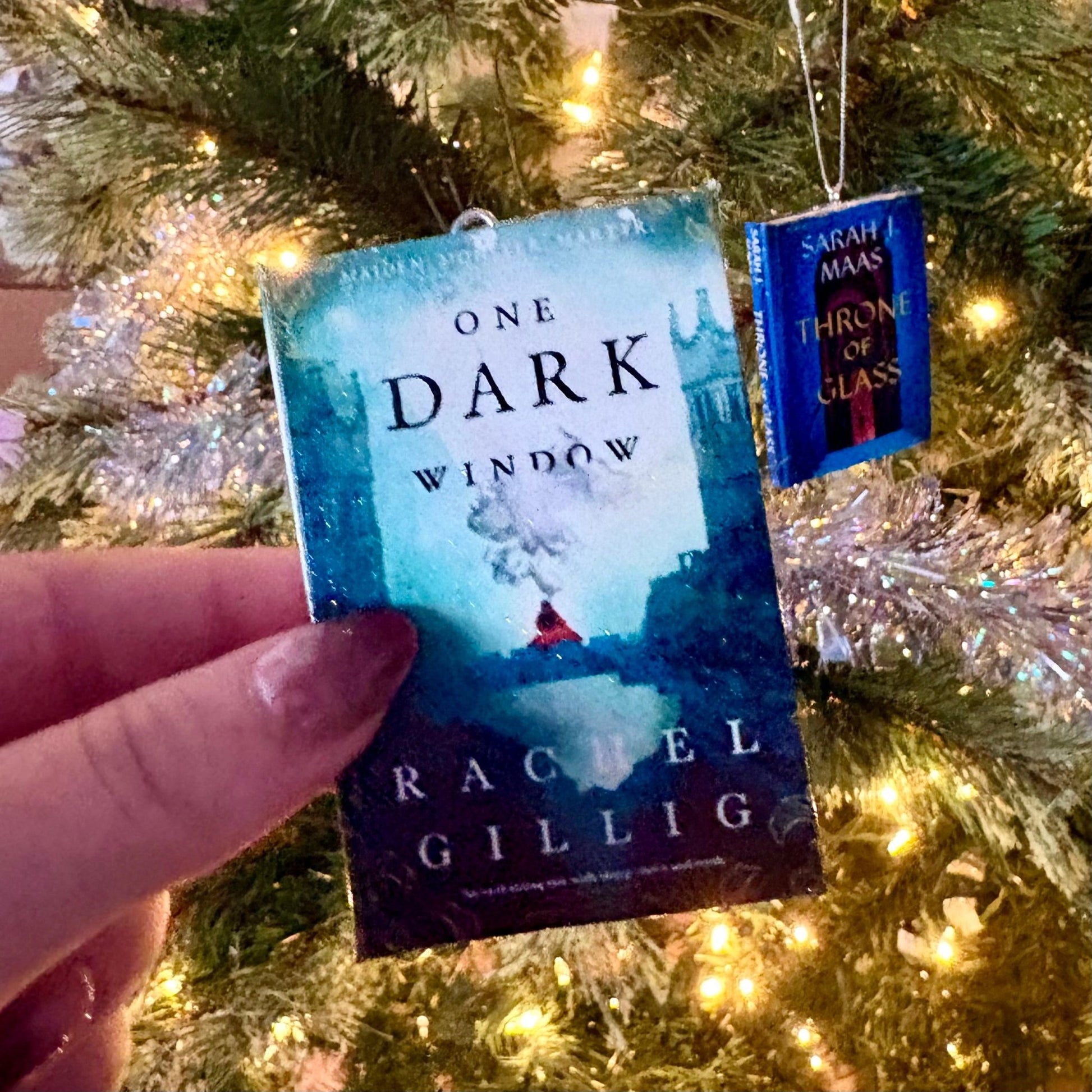 PRE - ORDER Handmade Book Ornament – Sparkle Finish Bookish Christmas Decor - Awfullynerdy.co