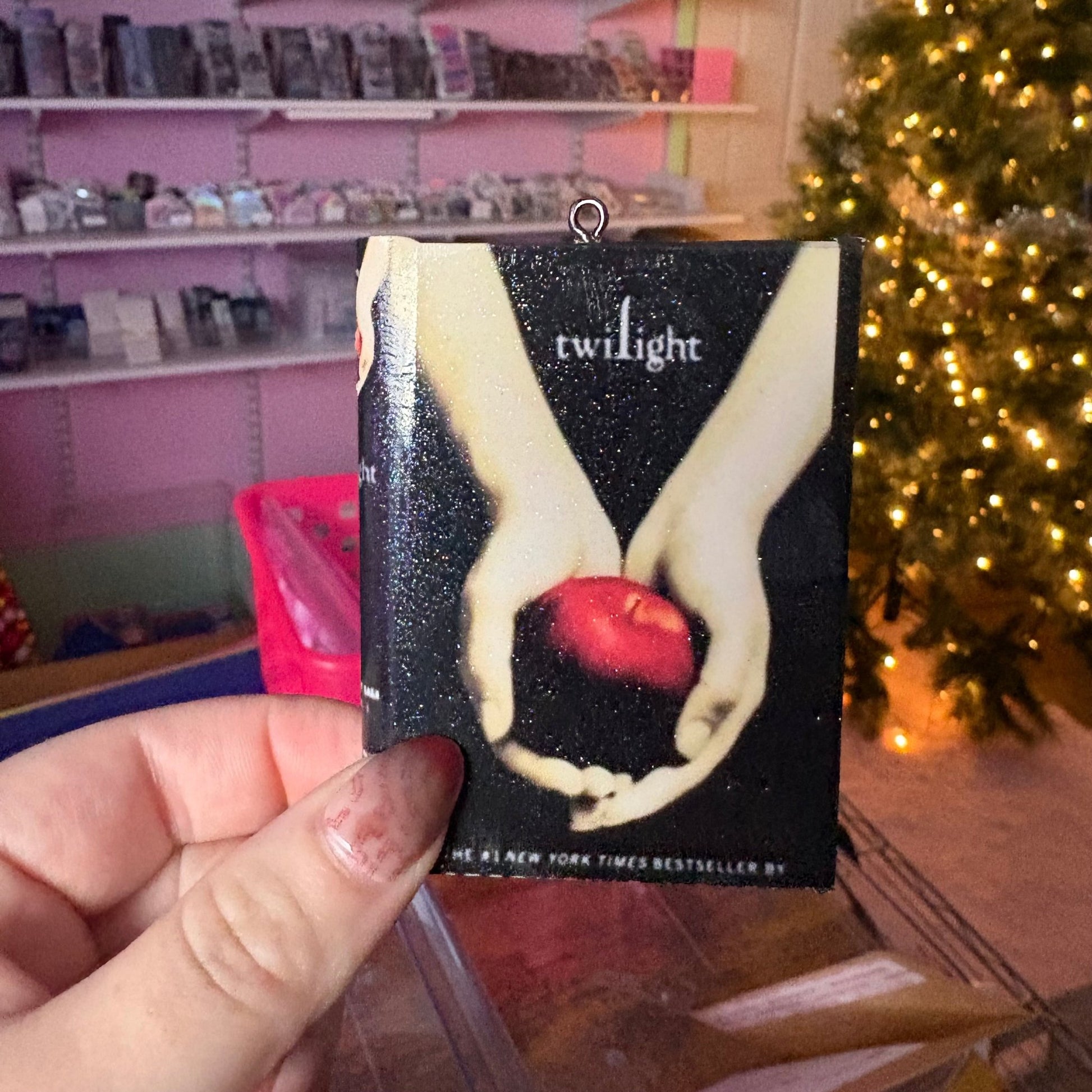 PRE - ORDER Handmade Book Ornament – Sparkle Finish Bookish Christmas Decor - Awfullynerdy.co