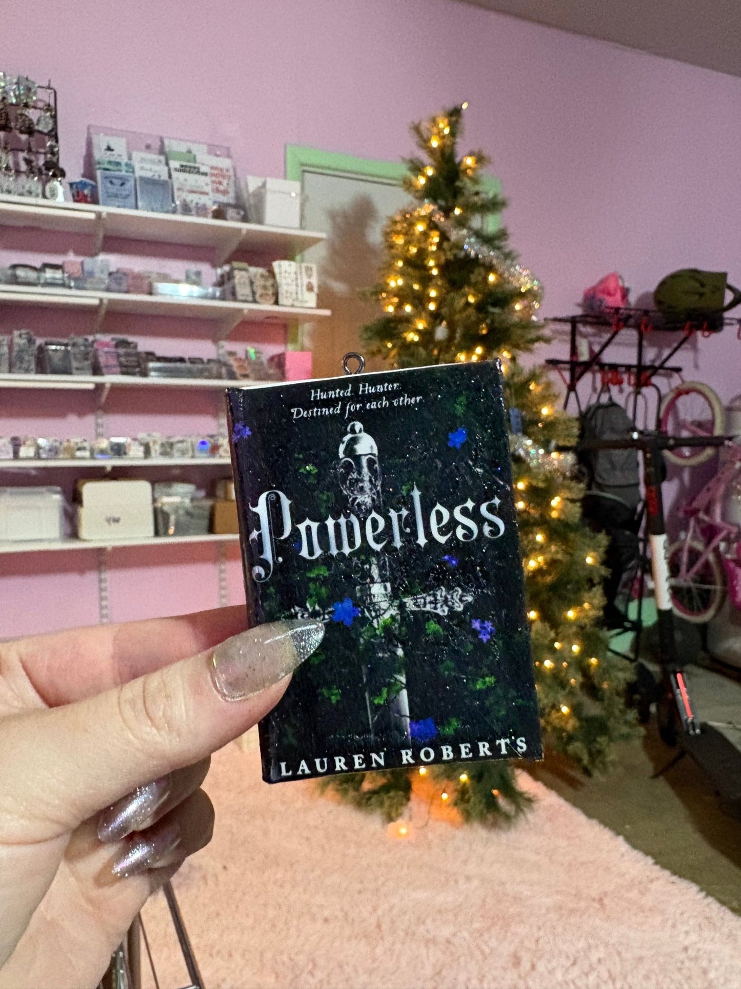 PRE - ORDER Handmade Book Ornament – Sparkle Finish Bookish Christmas Decor - Awfullynerdy.co