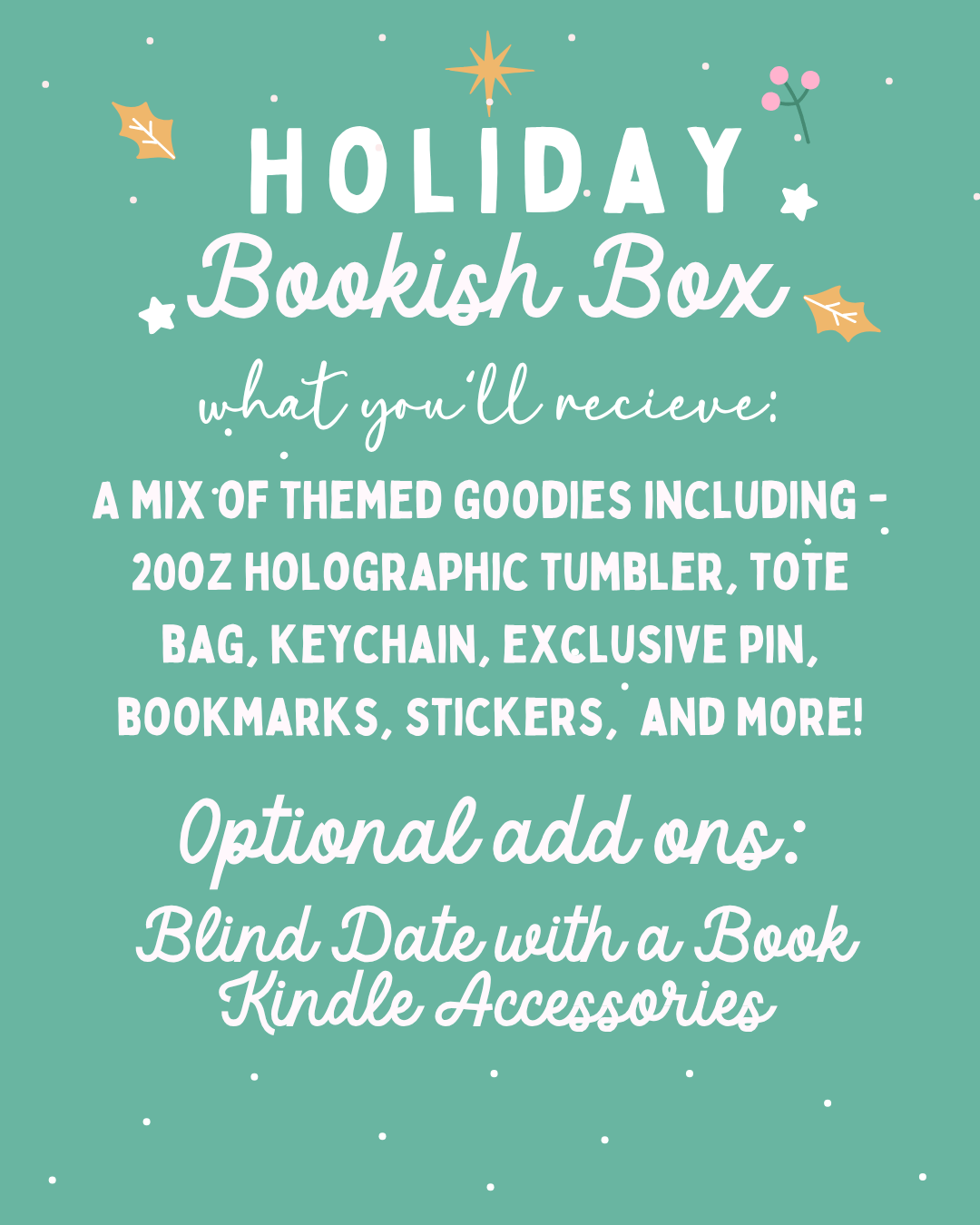 PRE - ORDER 🎄 Holiday Bookish Box | Christmas Mystery Gift for Book Lovers 🎁 - Awfullynerdy.co