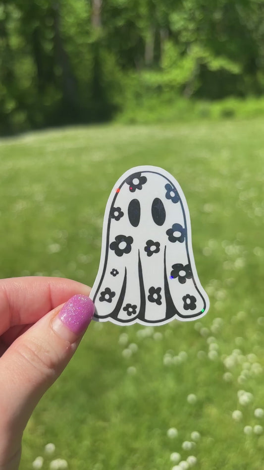 Flower Ghost Sticker