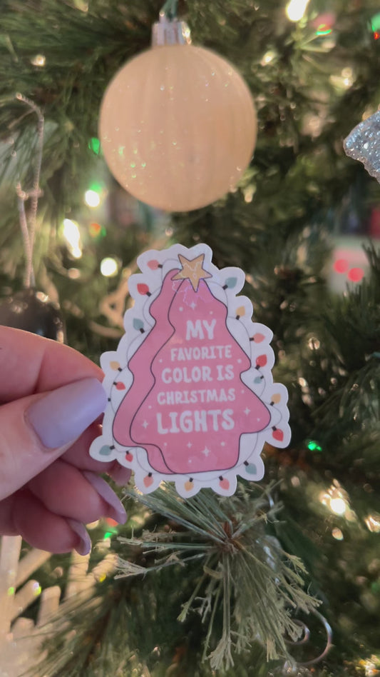 Holiday Tree Lights Sticker