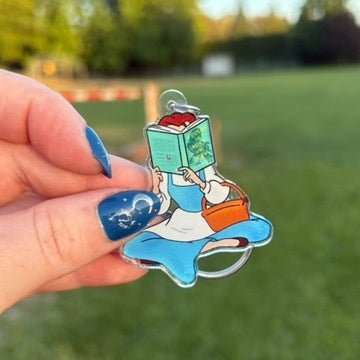 Princess Reading A Court if Mist and Fury Keychain - Awfullynerdy.co