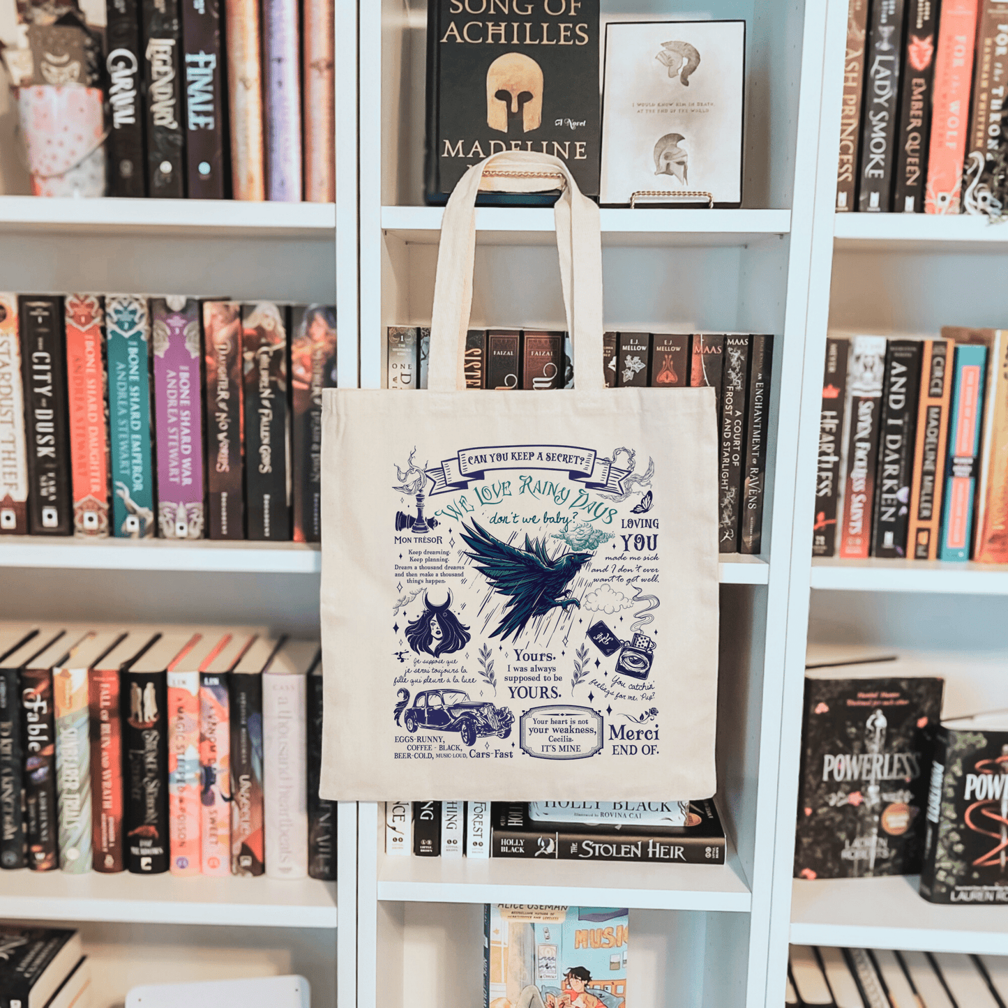 Rainy Days Collage Sublimated Canvas Tote Bag - Awfullynerdy.co