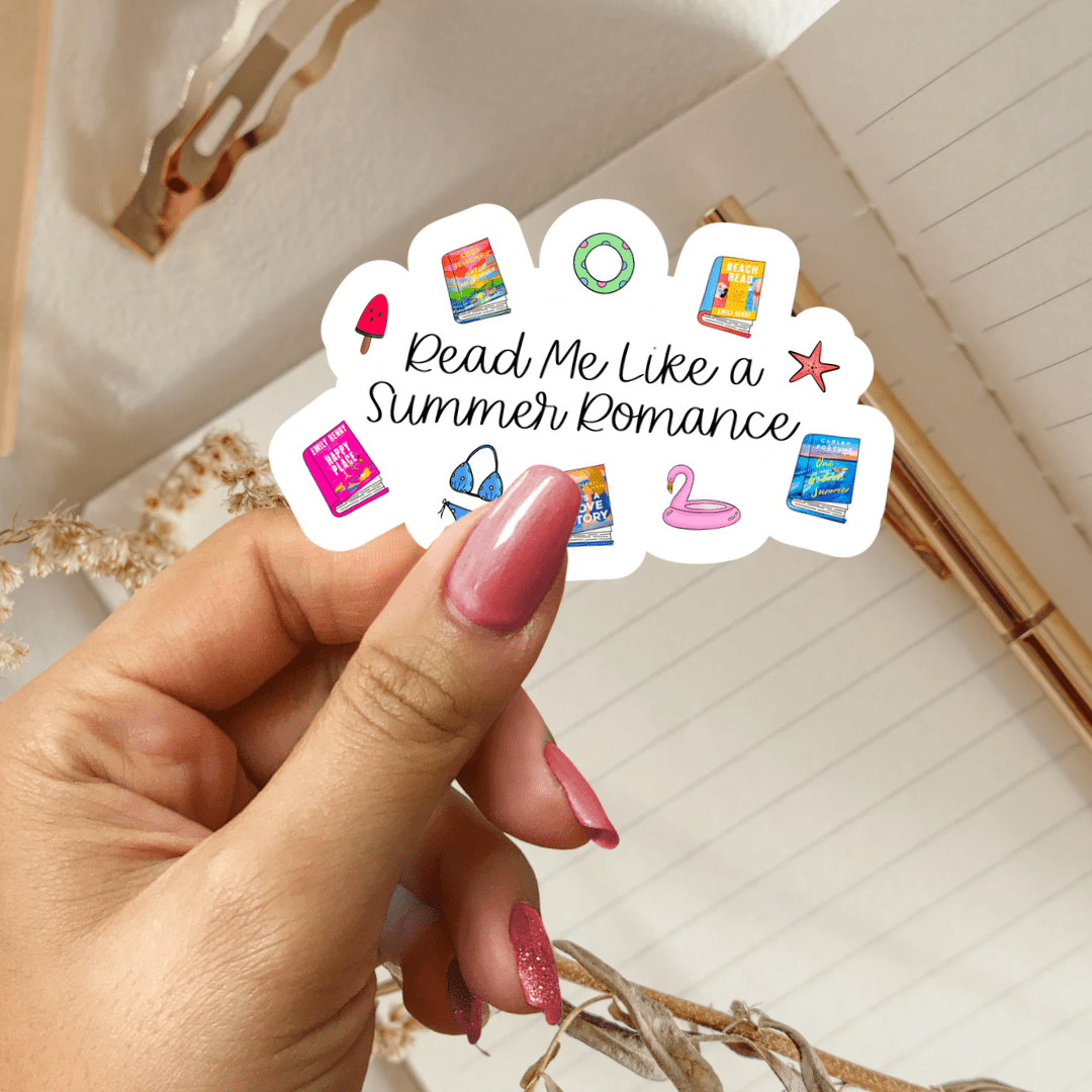 Read Me Like a Summer Romance Sticker - Awfullynerdy.co