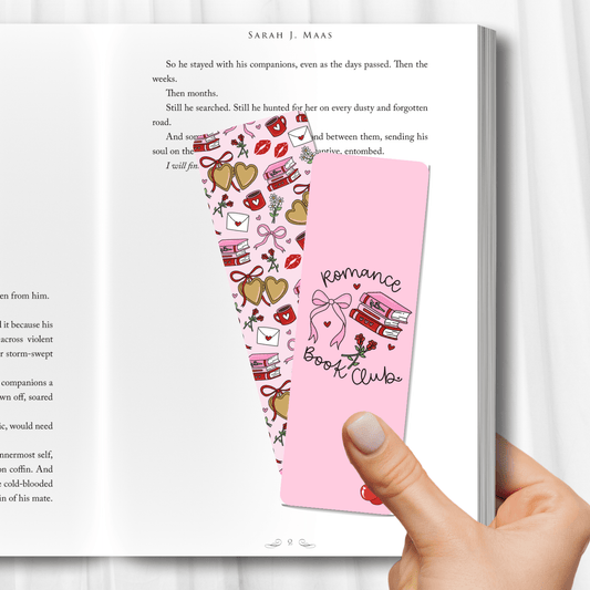 Romance Book Club Dual - Sided Cardstock Bookmark - Awfullynerdy.co