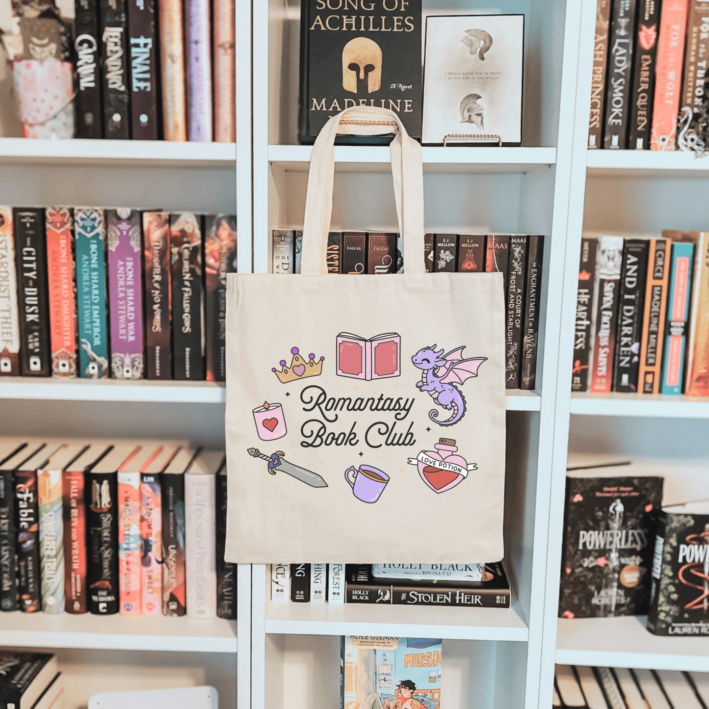 Romantasy Book Club Sublimated Canvas Tote Bag - Awfullynerdy.co