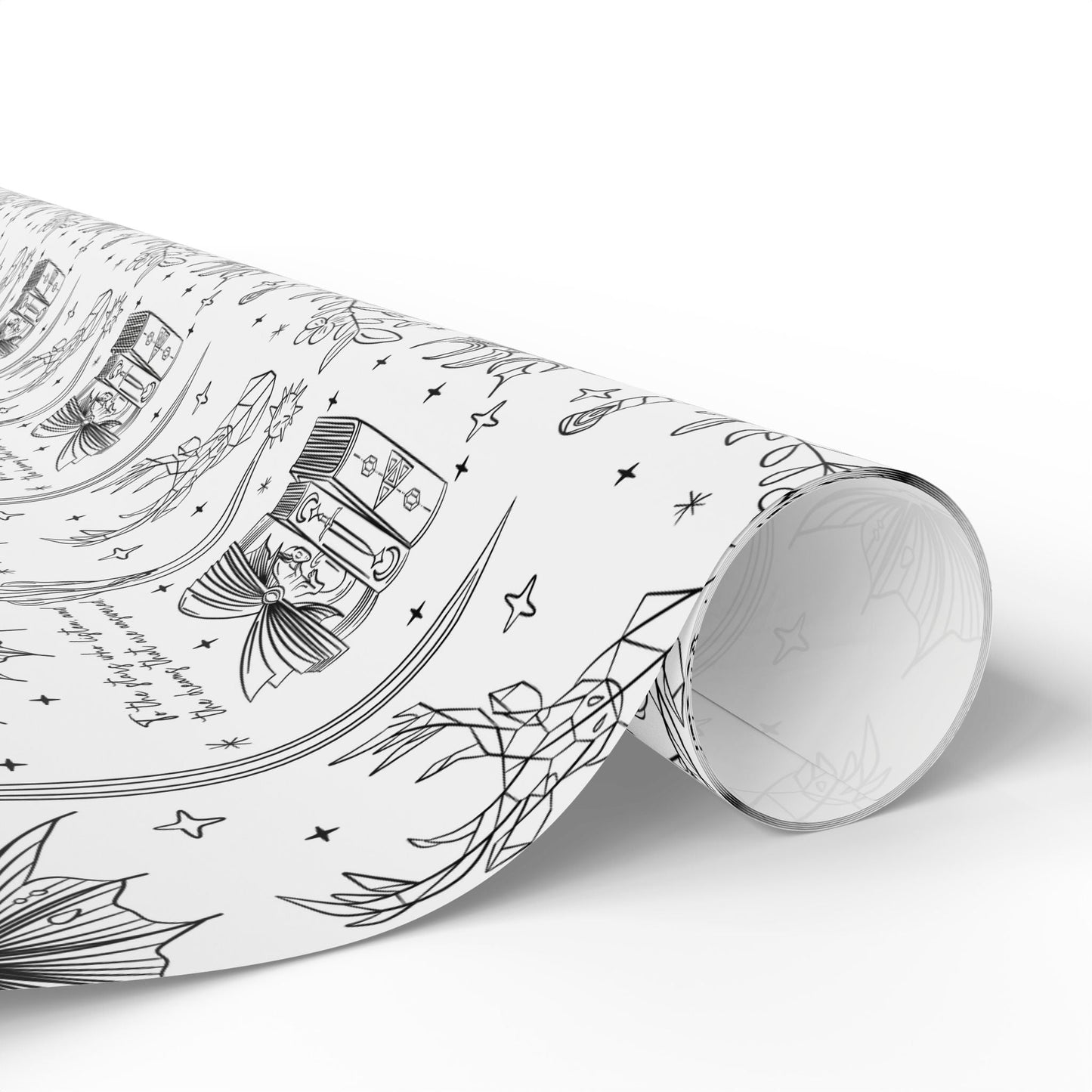 Romantasy Gift Wrapping Paper, Perfect for Birthdays, Holidays, Special Occasions, Artistic Gift Wrap, Unique Present Decor - Awfullynerdy.co