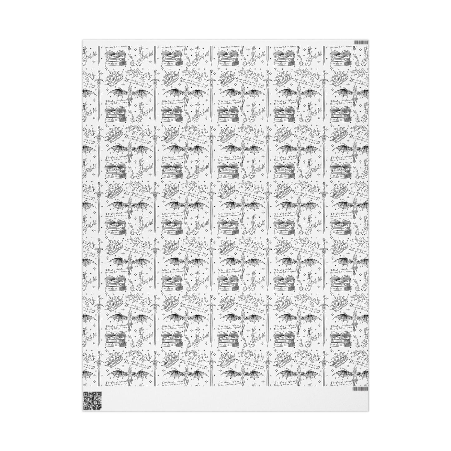 Romantasy Gift Wrapping Paper, Perfect for Birthdays, Holidays, Special Occasions, Artistic Gift Wrap, Unique Present Decor - Awfullynerdy.co