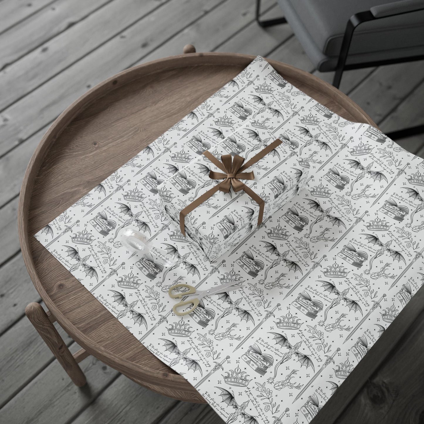 Romantasy Gift Wrapping Paper, Perfect for Birthdays, Holidays, Special Occasions, Artistic Gift Wrap, Unique Present Decor - Awfullynerdy.co