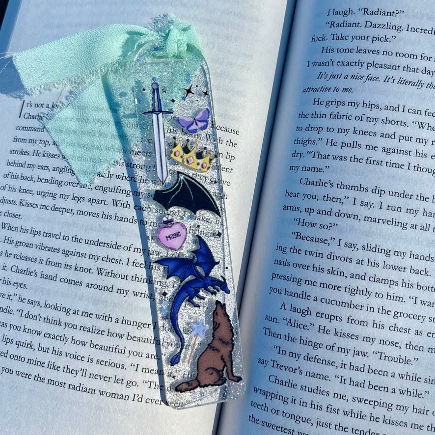 Romantasy Symbols Acrylic Bookmark - Awfullynerdy.co