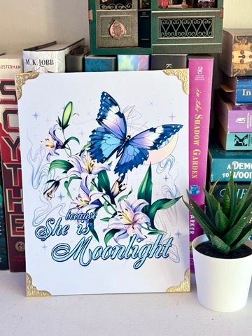 She is Moonlight Quicksliver Quote Metal Art – 6x8" Sublimated Photo Art - Awfullynerdy.co