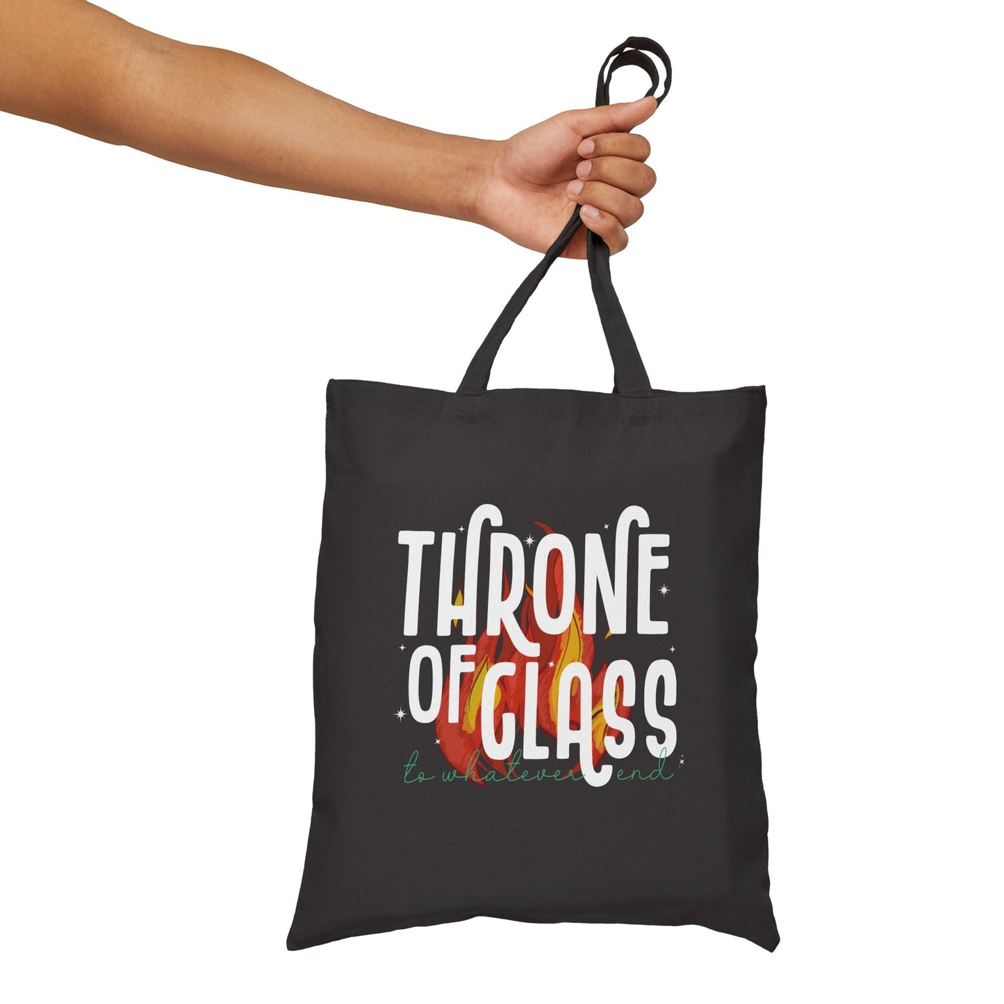 Silly Ghosts Reading Throne of Glass Cotton Canvas Tote Bag - Awfullynerdy.co