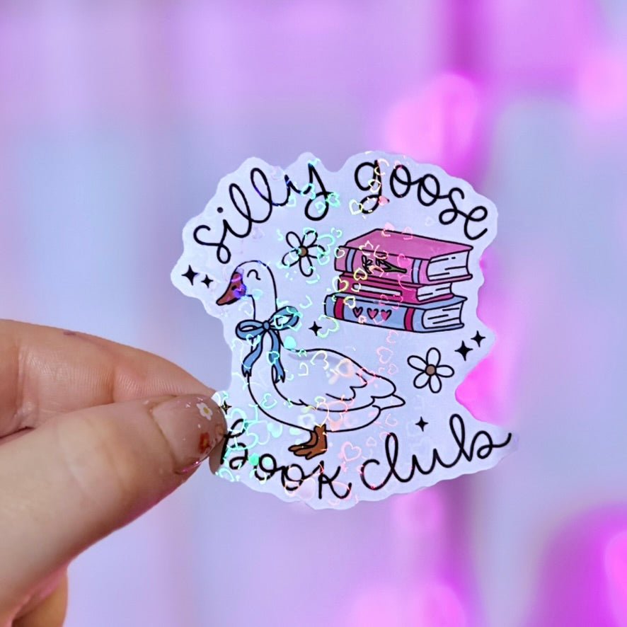 Silly Goose Book Club Sticker - Awfullynerdy.co