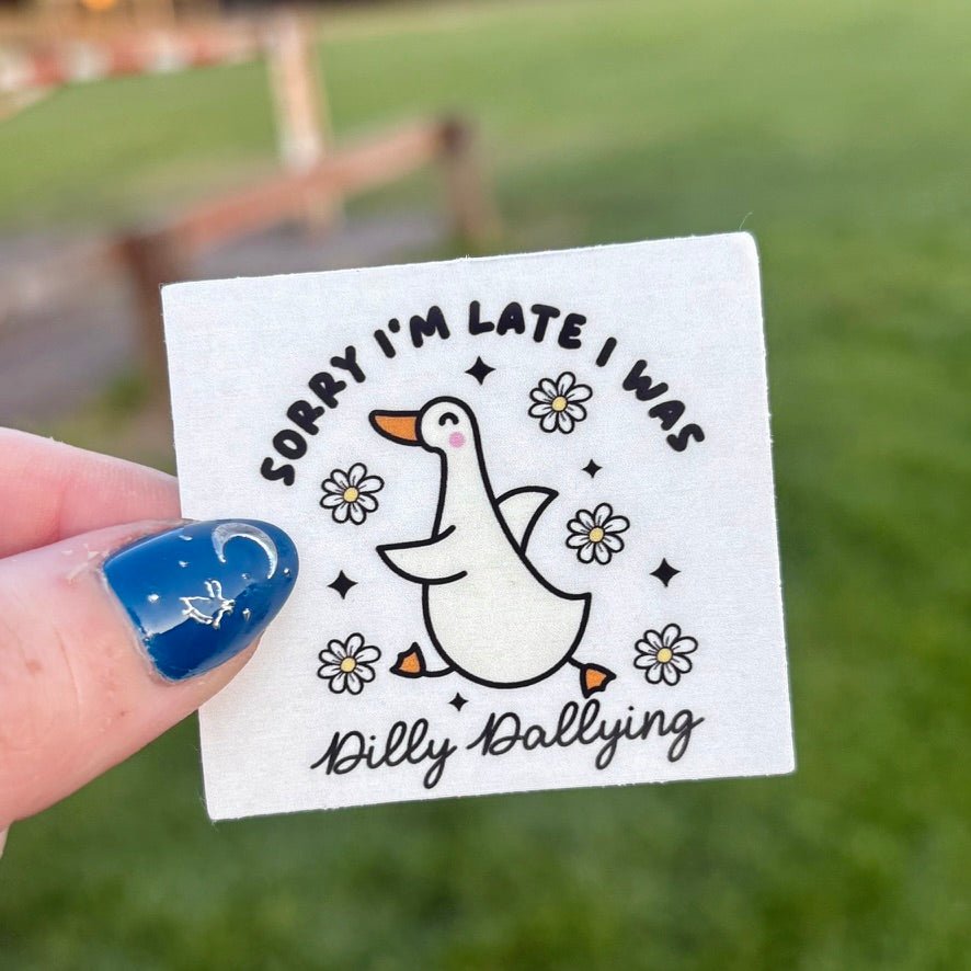 Silly Goose Dilly Dallying Sticker - Awfullynerdy.co