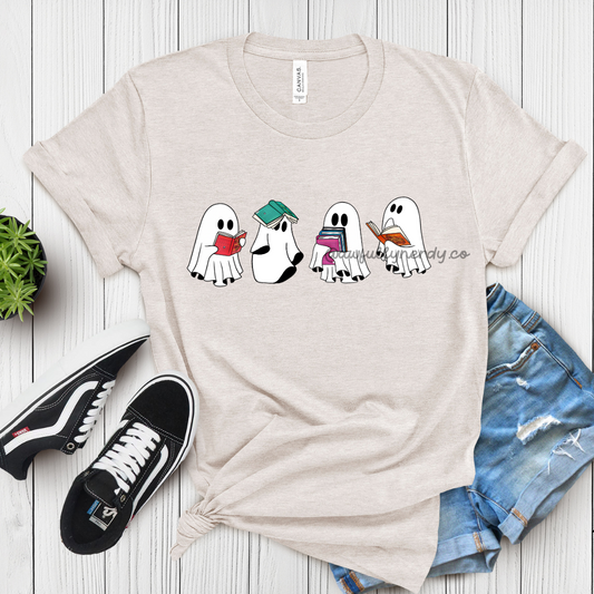 Silly Ghost Reading ACOTAR Bella and Canvas Jersey Short Sleeve Tee
