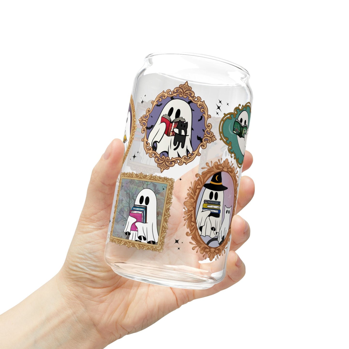 SJM Books Ghosts 16 oz Glass Mug - Awfullynerdy.co