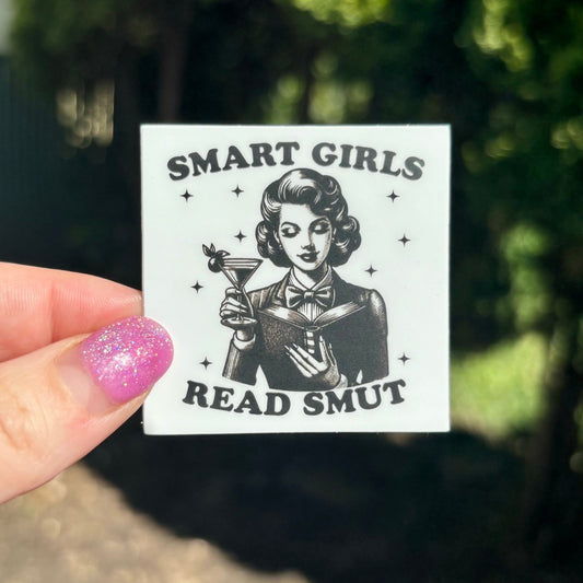 Smart Girls Read Smut Matte Sticker - Awfullynerdy.co