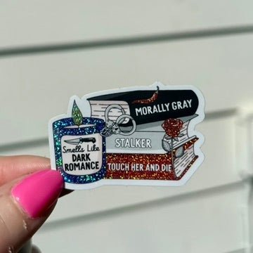 Smells Like Dark Romance Books Crushed Glitter Sticker - Awfullynerdy.co
