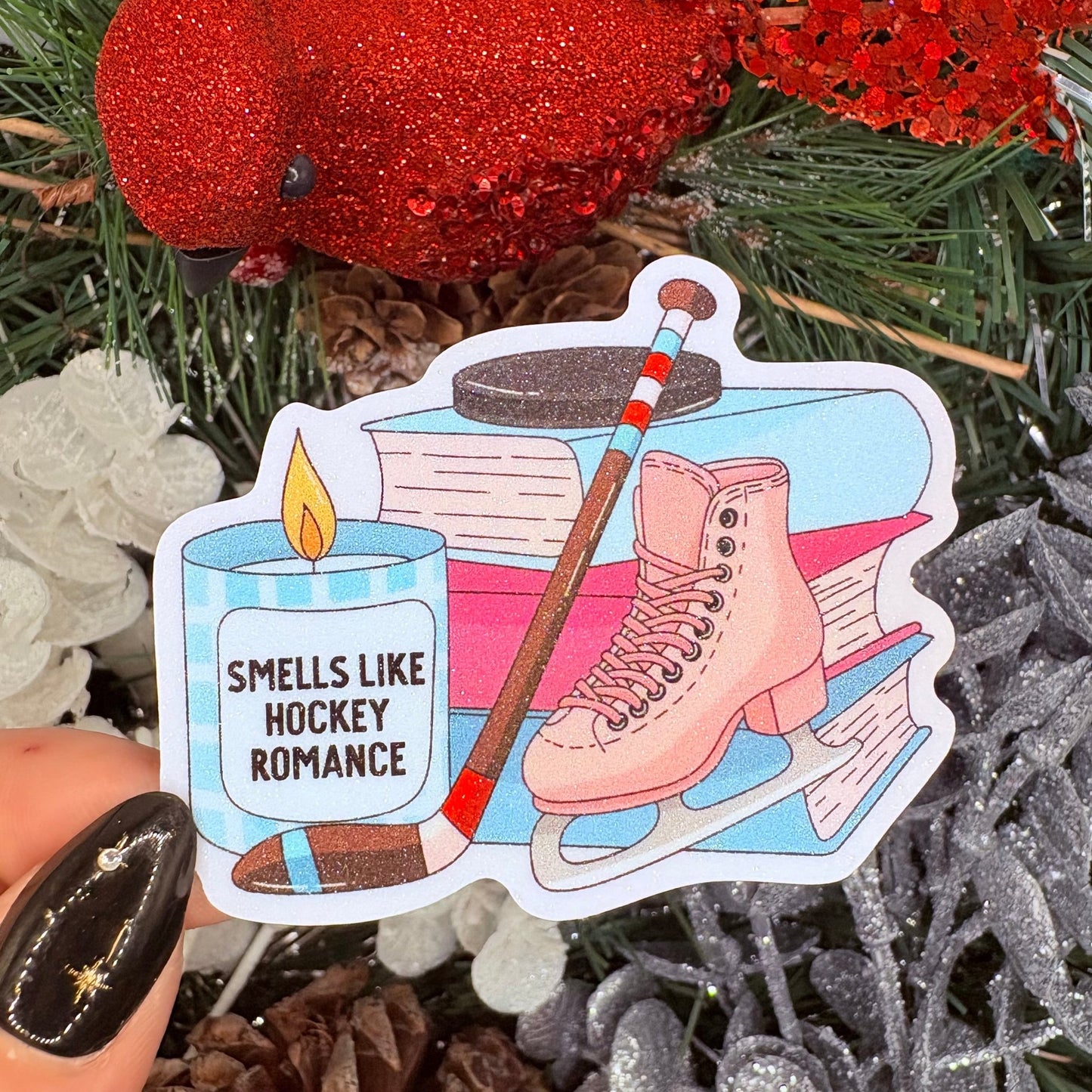 Smells Like Hockey Romance Sticker - Awfullynerdy.co