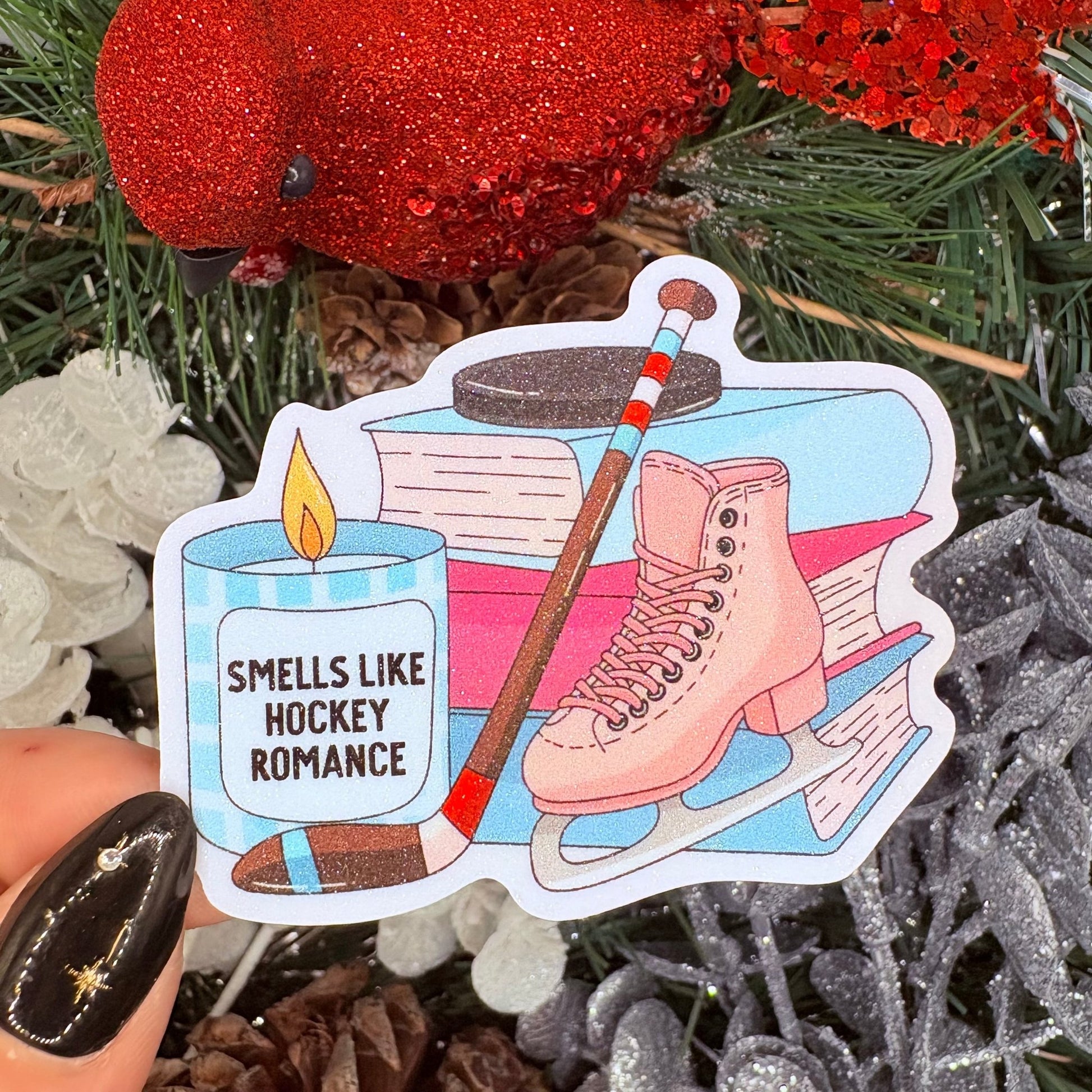 Smells Like Hockey Romance Sticker - Awfullynerdy.co