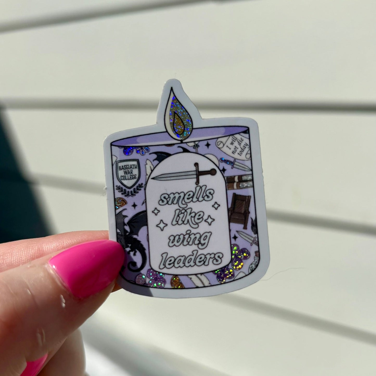 Smell's Like Wing Leaders Crushed Glitter Sticker - Awfullynerdy.co
